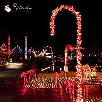 LED Mini Lights 5MM Red/Cool White Twinkle Green Wire - 6" Spacing