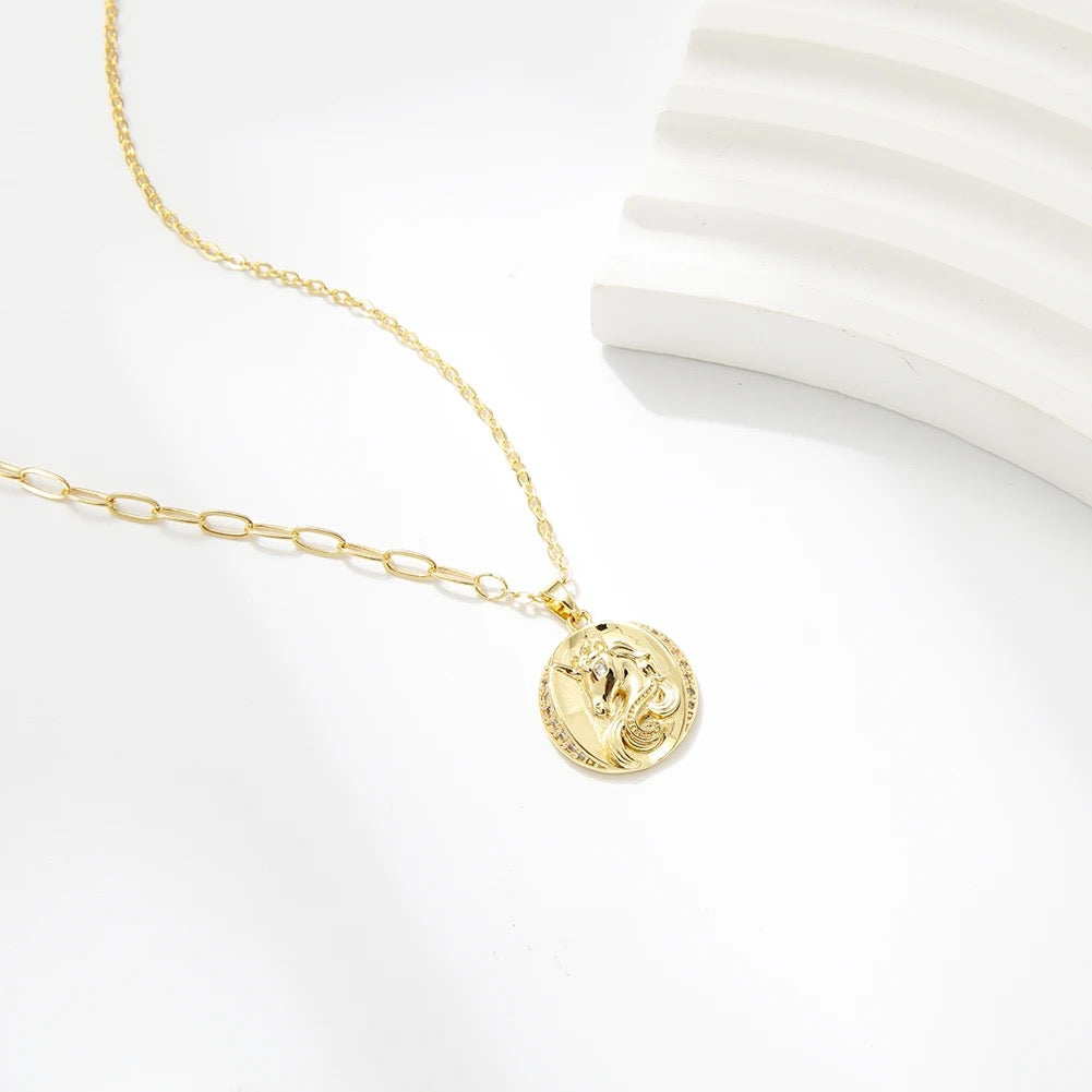 Diamond Unicorn Necklace