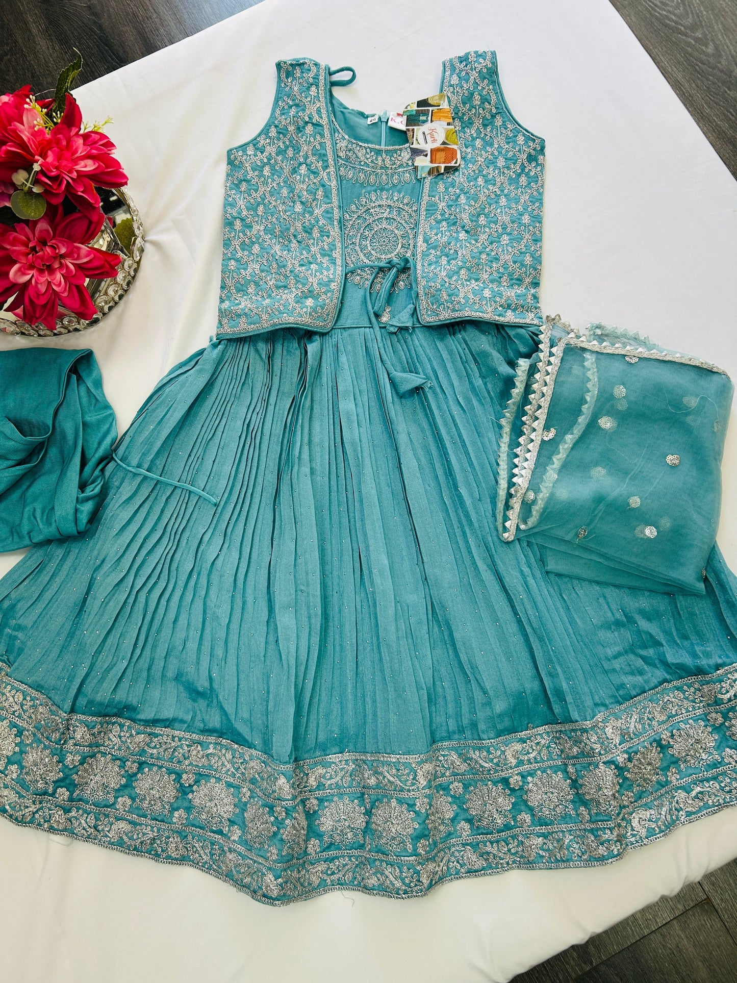 Kids Anarkali dress / long kurti set for young girls