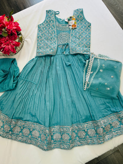 Kids Anarkali dress / long kurti set for young girls