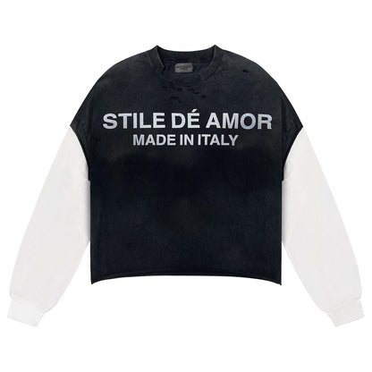 NERO SU BIANCO LONGSLEEVE