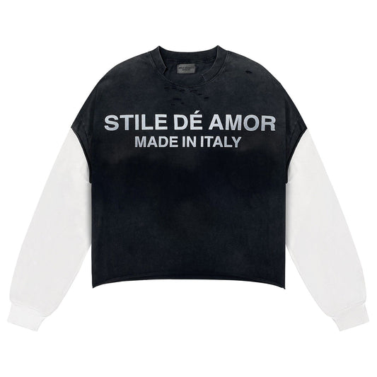 NERO SU BIANCO LONGSLEEVE