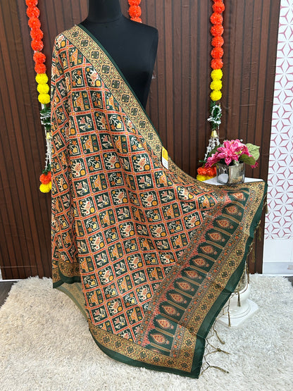 Ikkath print dupatta