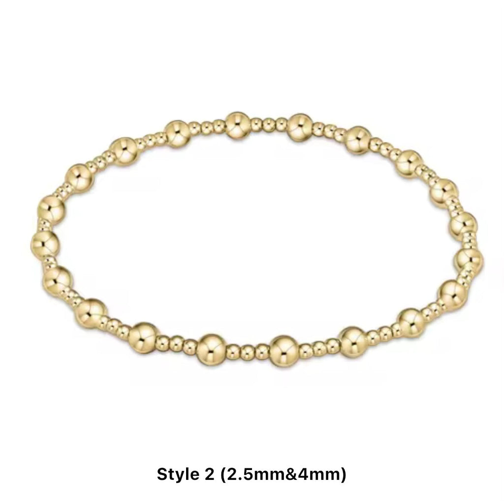 Classic Multi Mixed Beaded Waterproof Non-Tarnish Bracelets