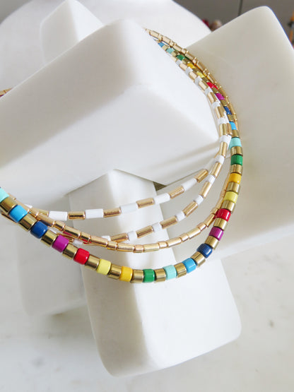 Stella Enamel Tube Necklaces