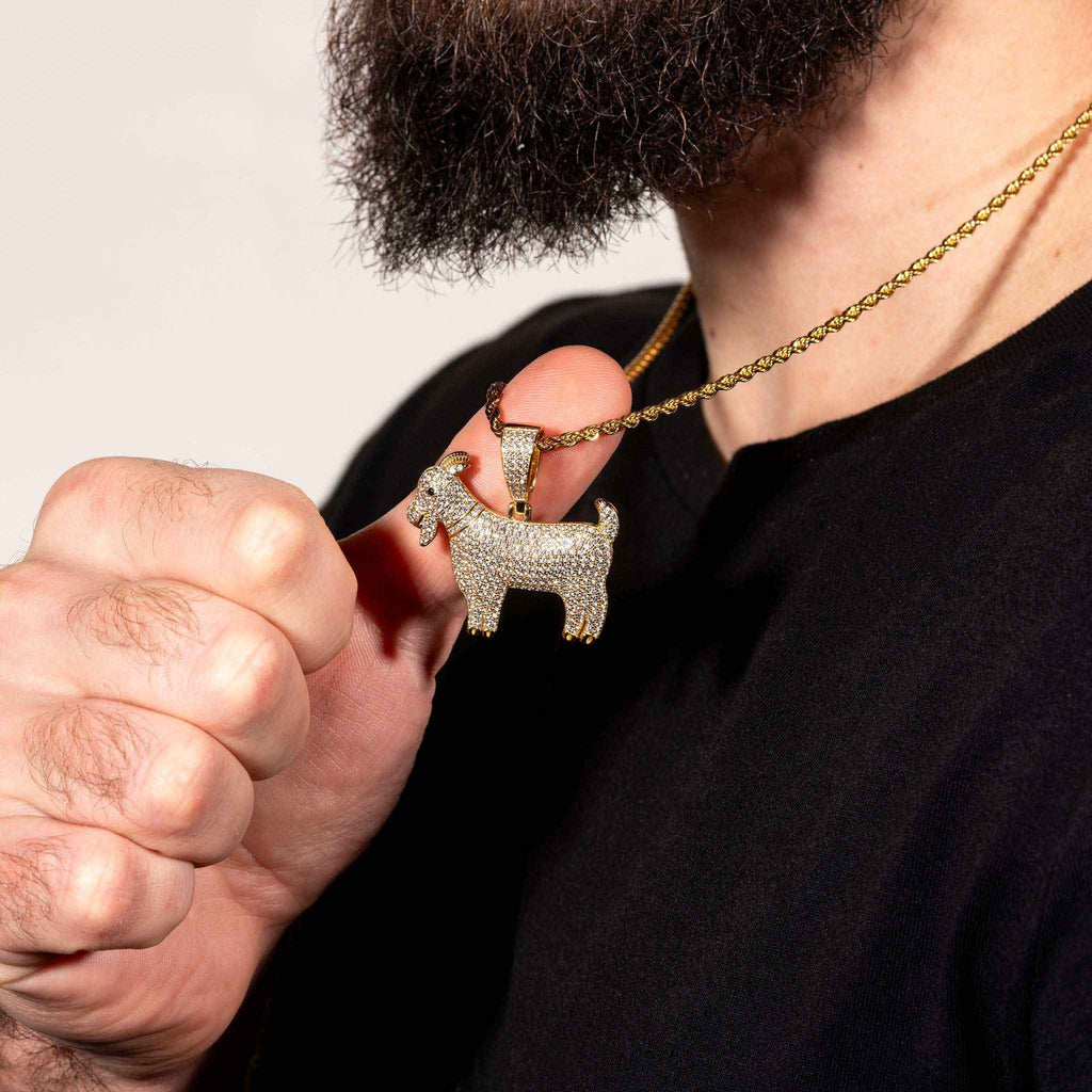 Iced GOAT Pendant 925 Sterling Silver