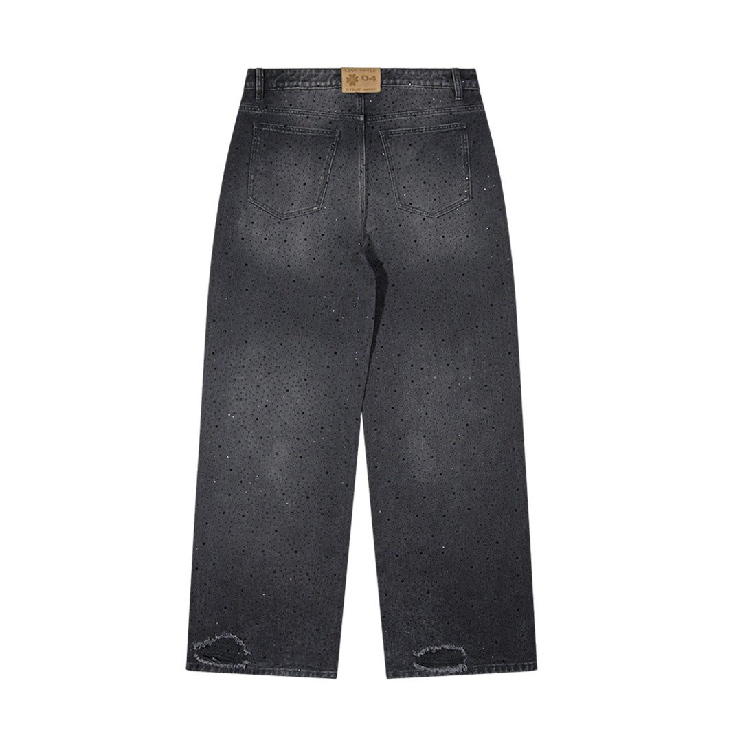BLACK DIAMANTI BAGGY JEANS