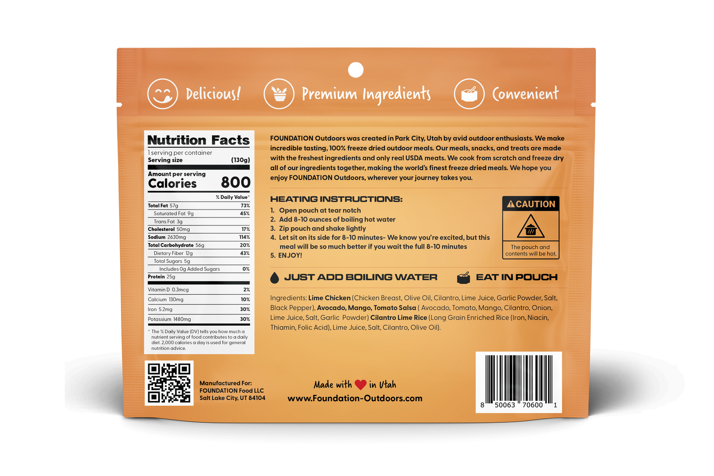 Lime Chicken with Avocado, Mango Salsa Meal