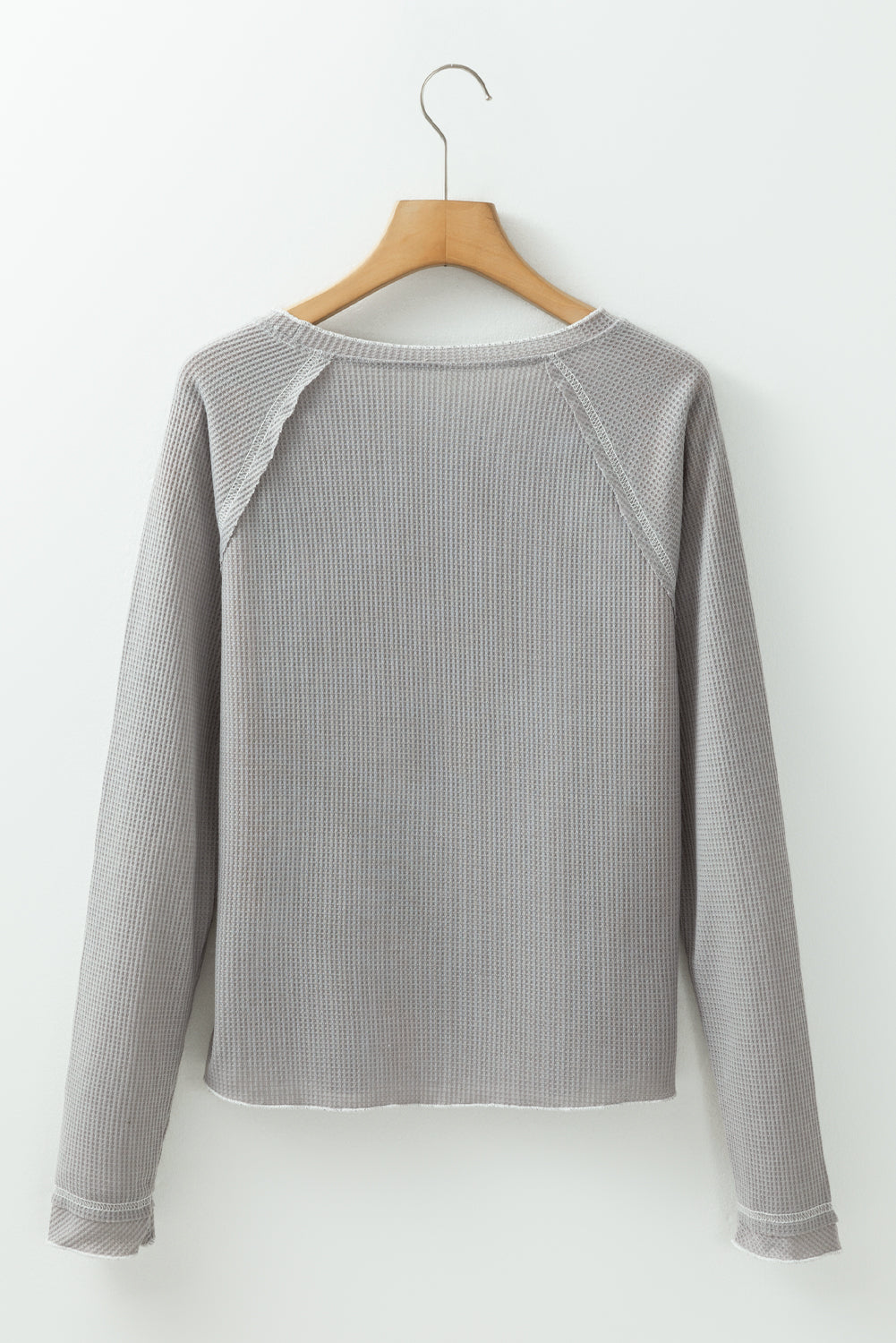 Daisy Textured Round Neck Long Sleeve Top