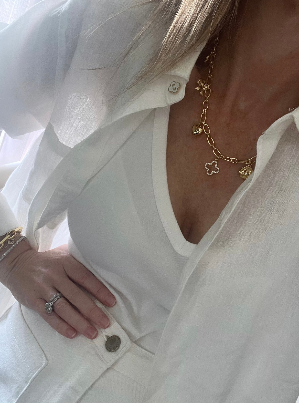 Lucky Shield Charm Necklace