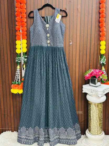 Heavy party wear long dress