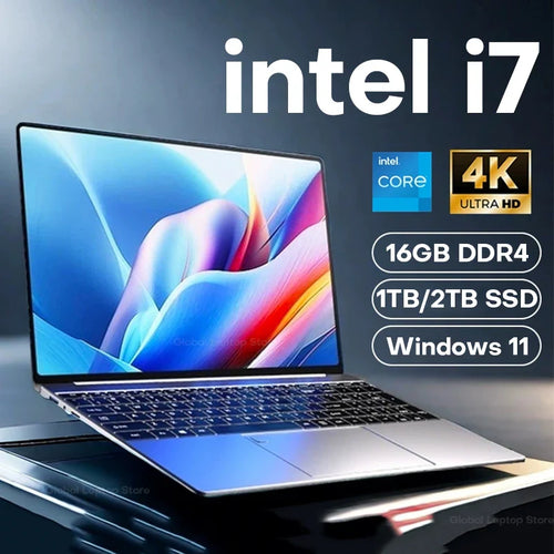 2025 15.6" Windows 11 Pro Laptop Computer  Core I7 8500Y 16GB 1TB Laptops Office Computer Fingerprint Unlock Notebook PC