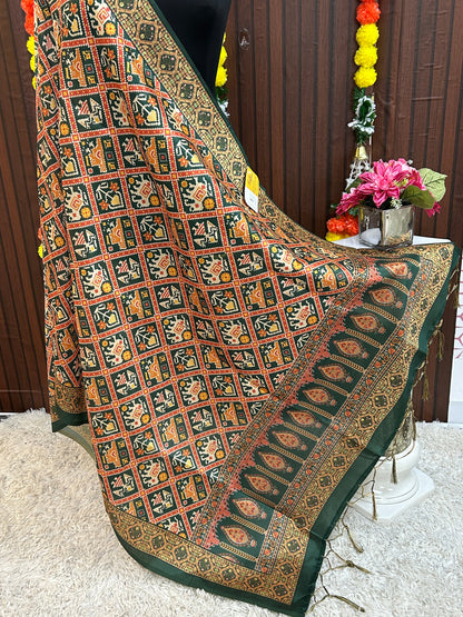 Ikkath print dupatta