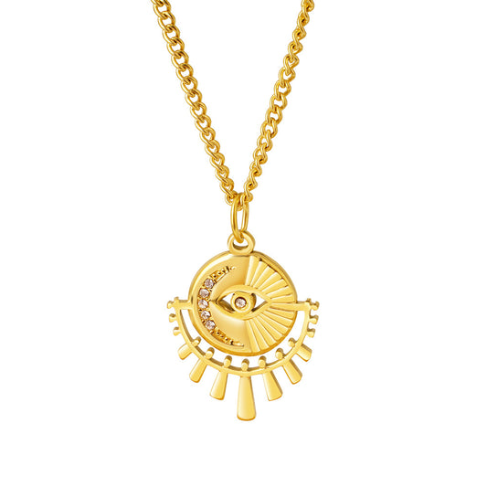 Evil Eye Sun & Moon Necklace