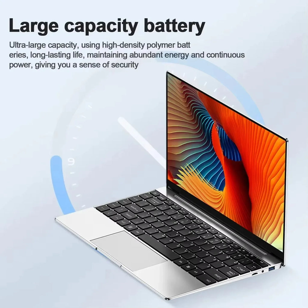 2025 Laptop 14.1" Windows 11 Ultra Slim Notebook Gamer Intel Pentium N3700 16GB 1024GB 1920*1080 Display Office Study Computer
