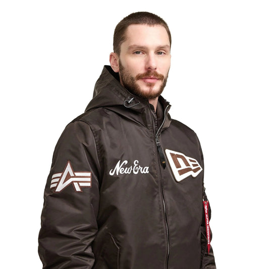 Alpha Industries L-2B Hooded Bomber Jacket Black