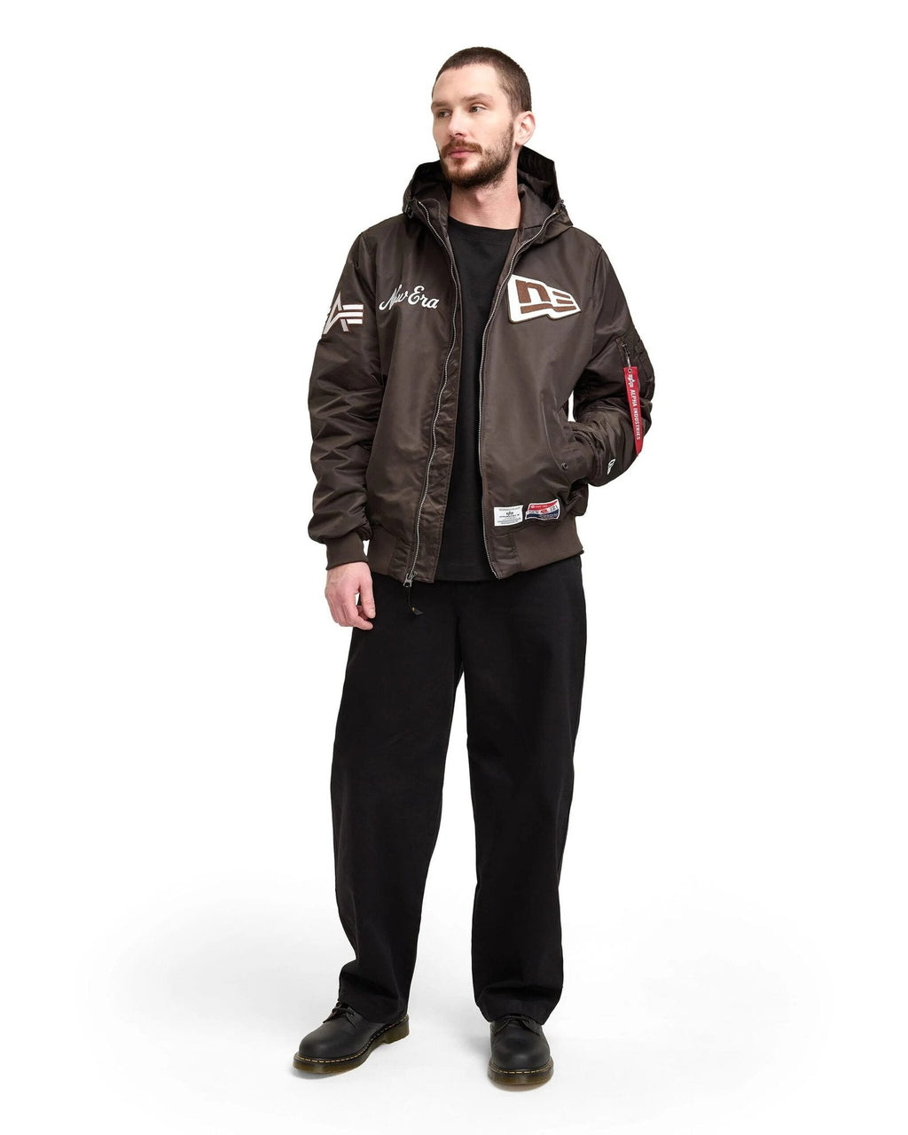 Alpha Industries L-2B Hooded Bomber Jacket Black