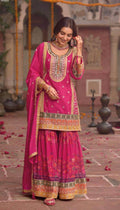 Heavy party wear sharara suit