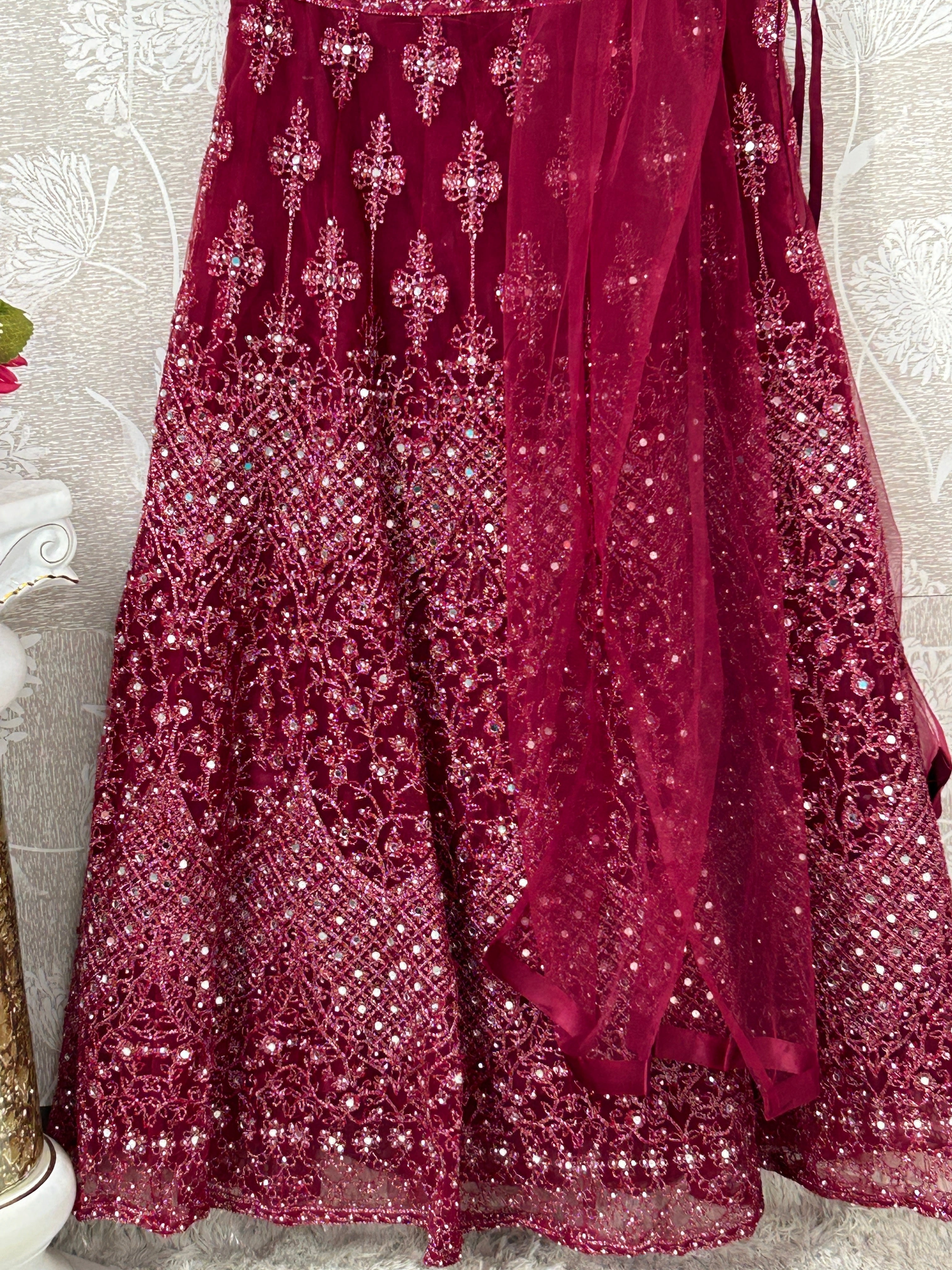 Heavy mirror work lehenga Choli set