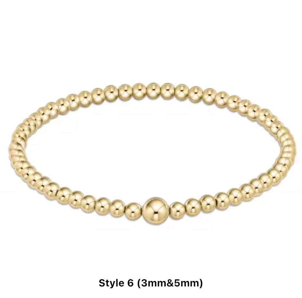 Classic Mixed Beaded Waterproof Non-Tarnish Bracelets