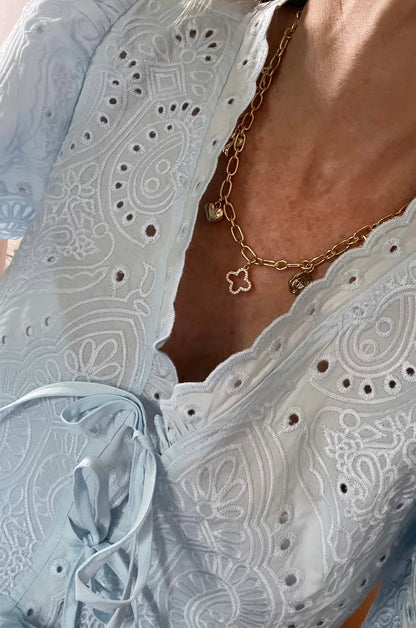 Lucky Shield Charm Necklace