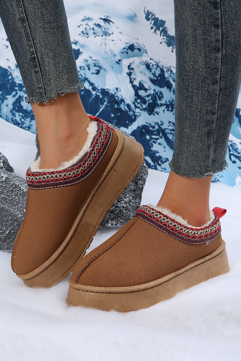 Jade Suede Plush Lined Snow Boots