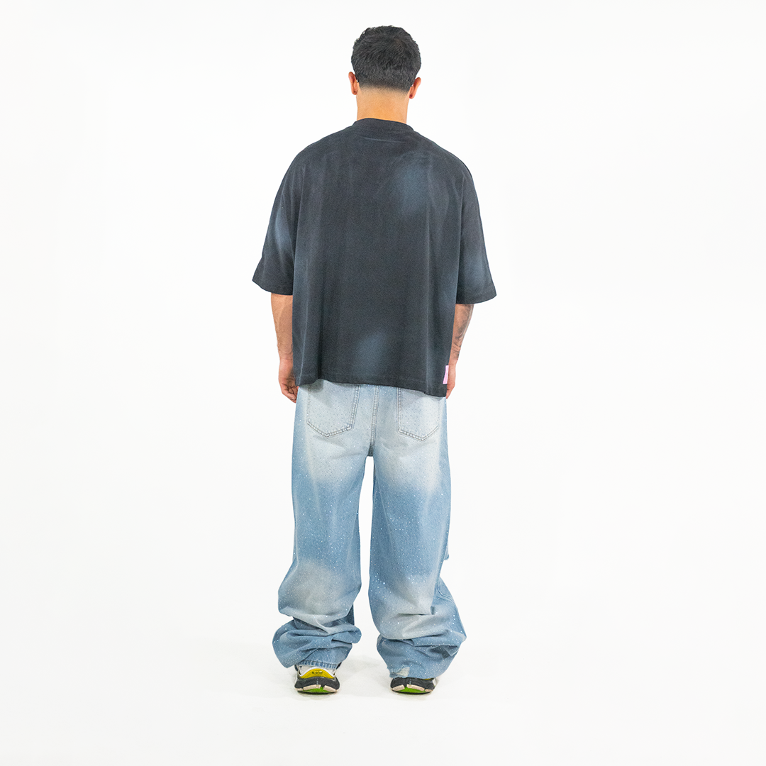 BLACK COLORÃTO RHINESTONE TEE