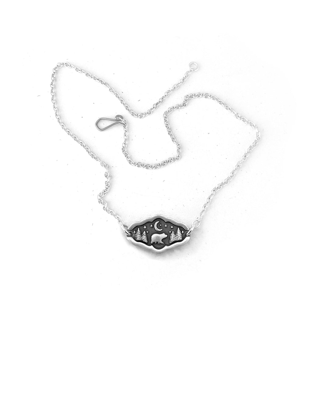 Bear under the Forest Moon Necklace