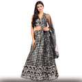 Black Sequin Party Lehenga