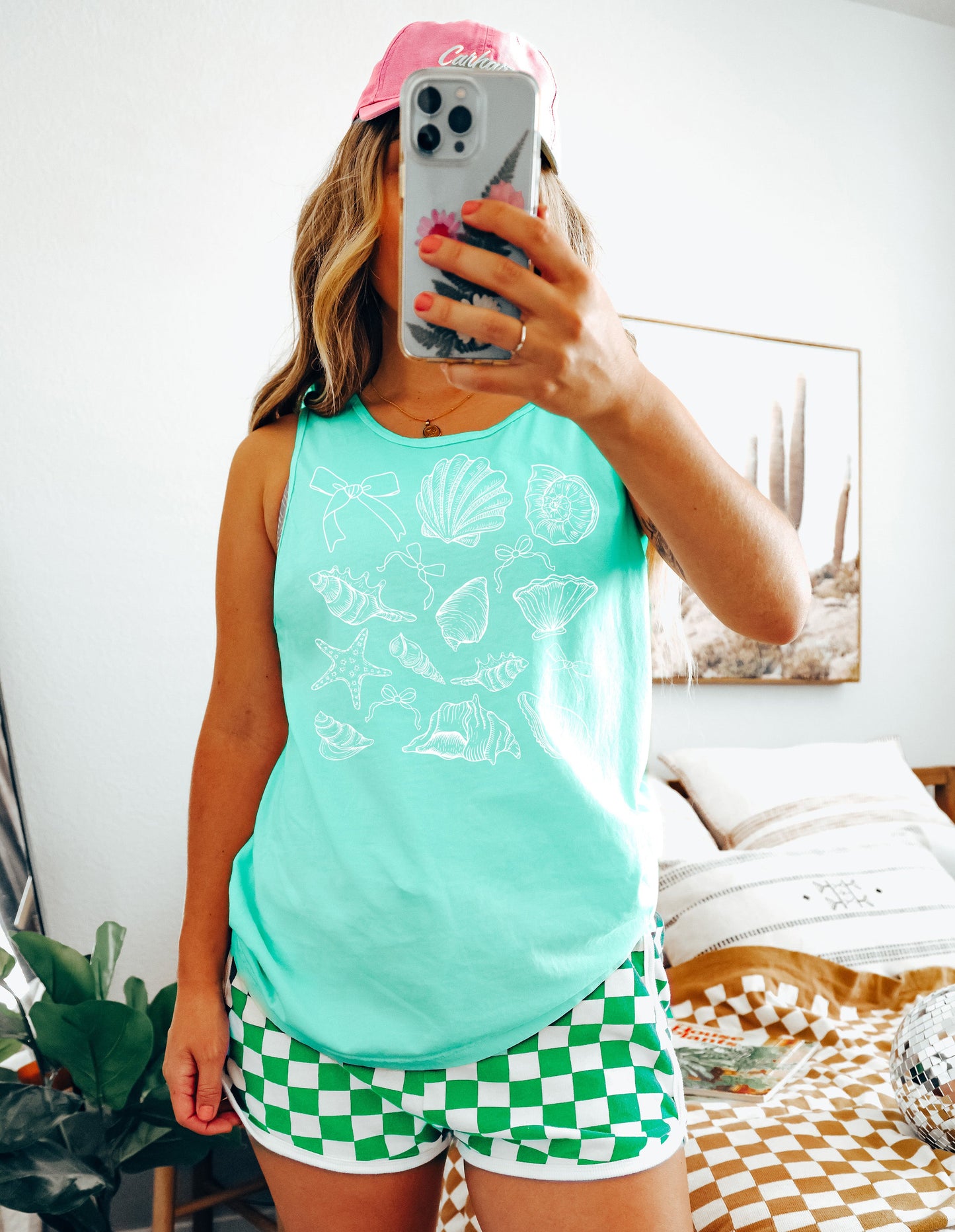 Seashell Lake Beach Mountain Hiking Camping Vacation Nature Comfort Colors Tank Top