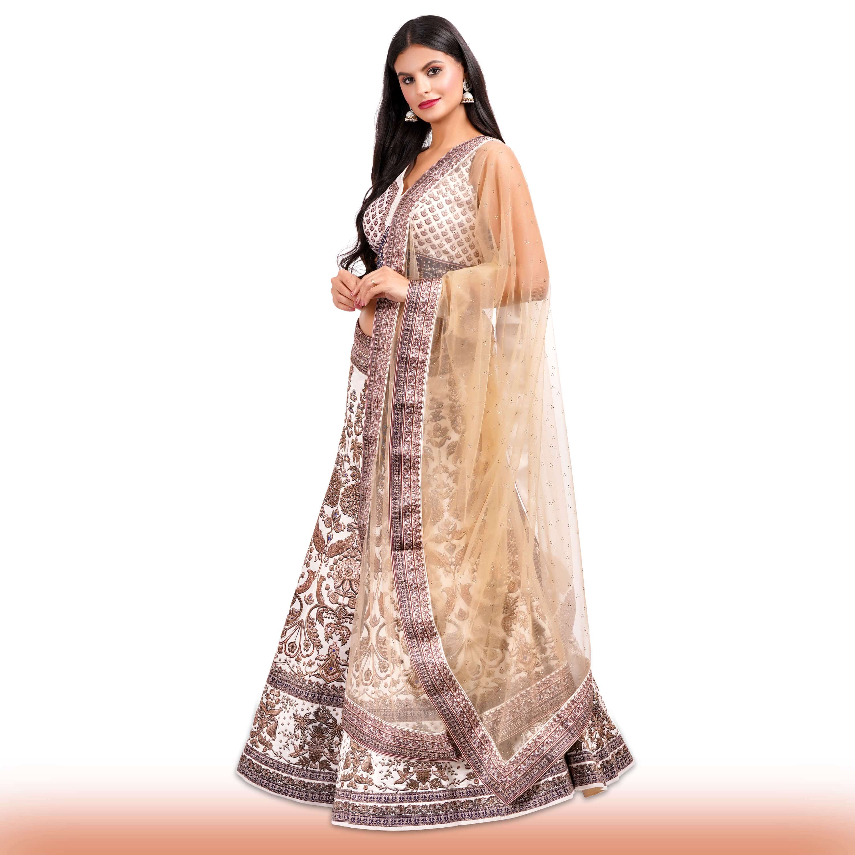 White Timeless Bridal Lehenga