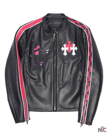 Chrome Hearts Matty Boy Hand-Painted Cemetery Cross Jacket