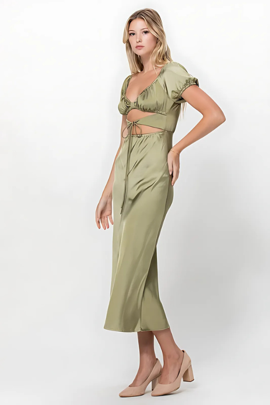 Romance in Rome Satin Dress