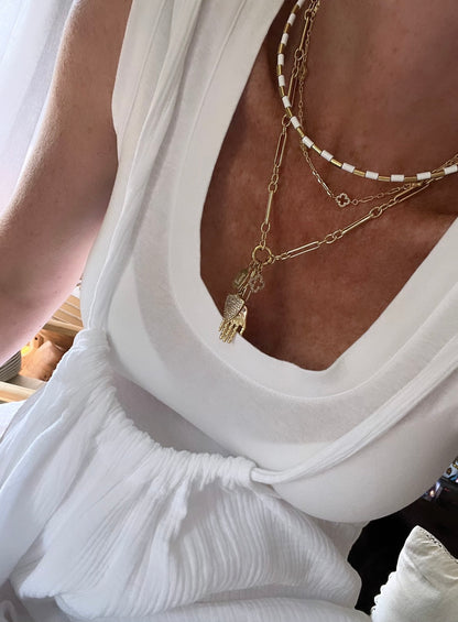 Stella Enamel Tube Necklaces