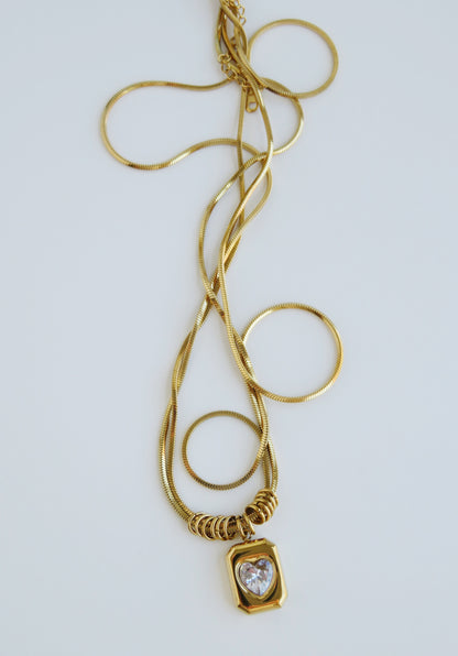 Heart Tag Necklace - Love