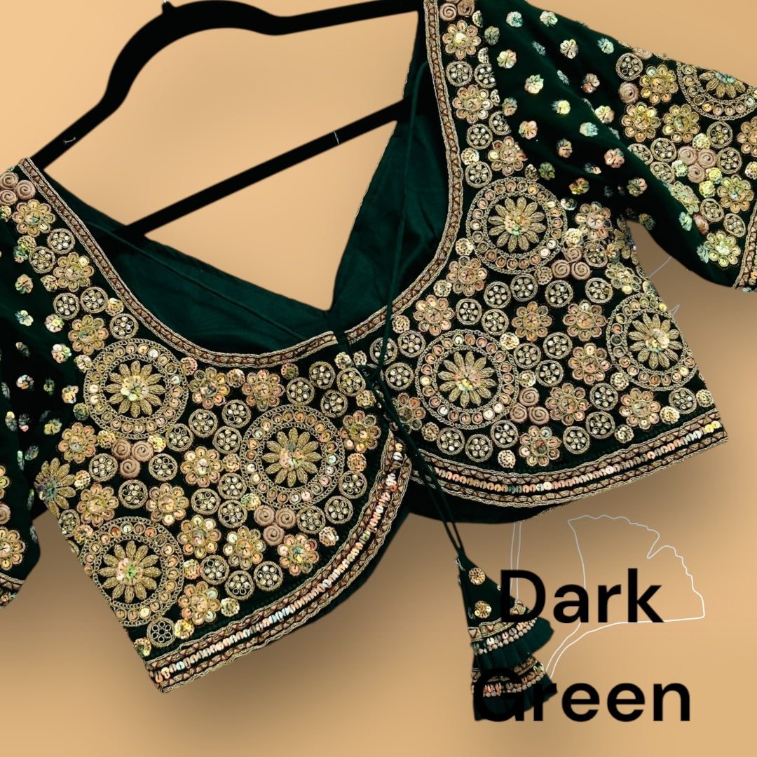 Heavy work blouse : Dark green