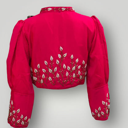 Hot pink : full sleeve blouse