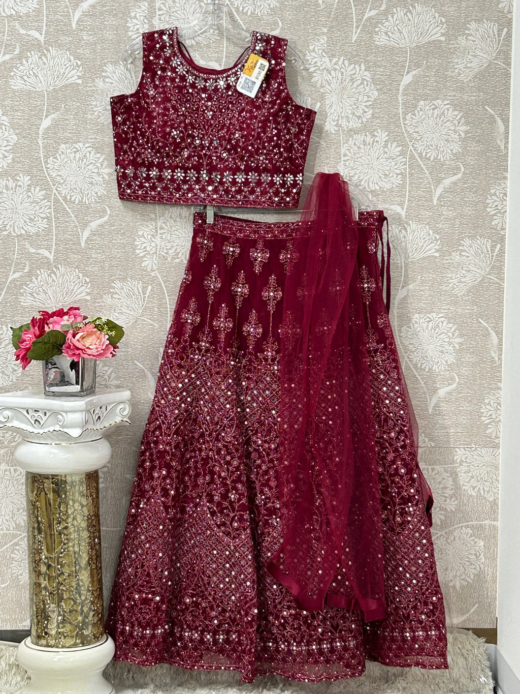 Heavy mirror work lehenga Choli set