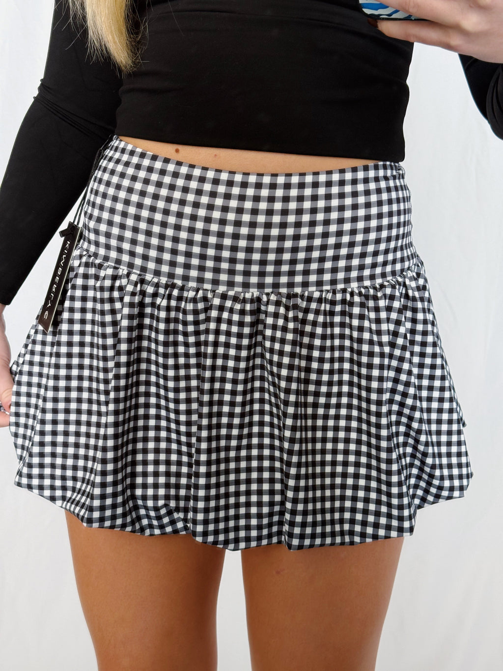 Gingham Bubble Skirt