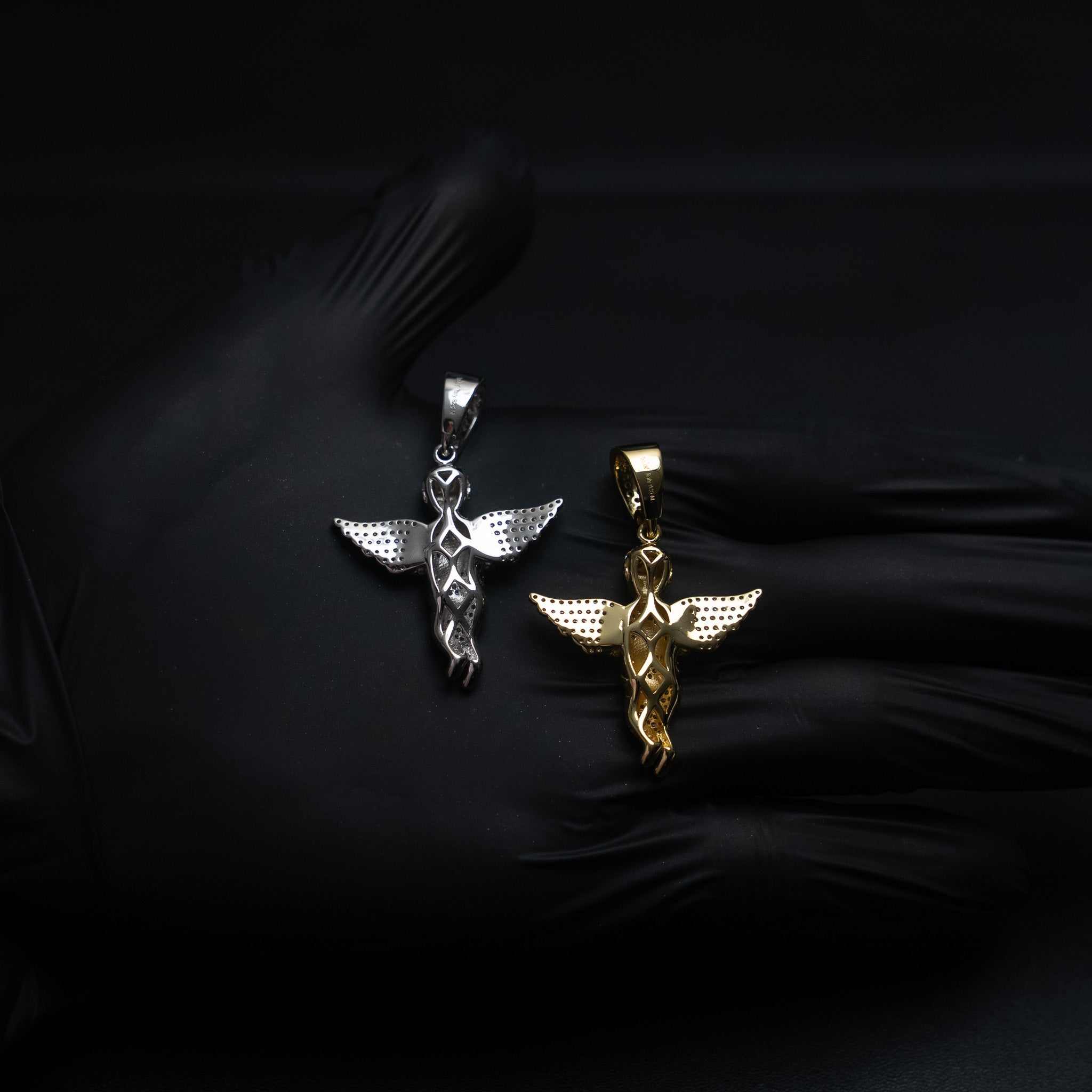 Praying Baby Angel Moissanite 925 Sterling Silver Pendant