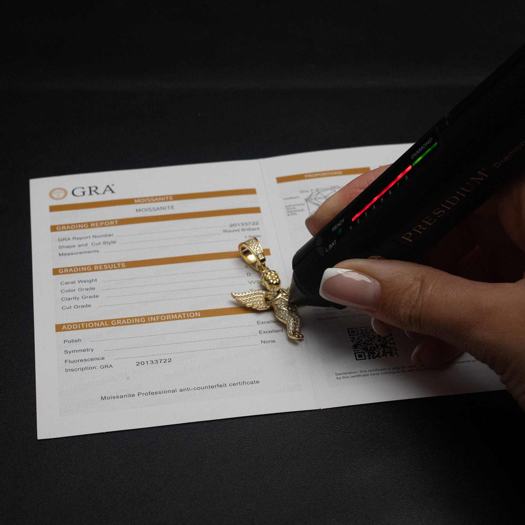 Praying Baby Angel Moissanite 925 Sterling Silver Pendant