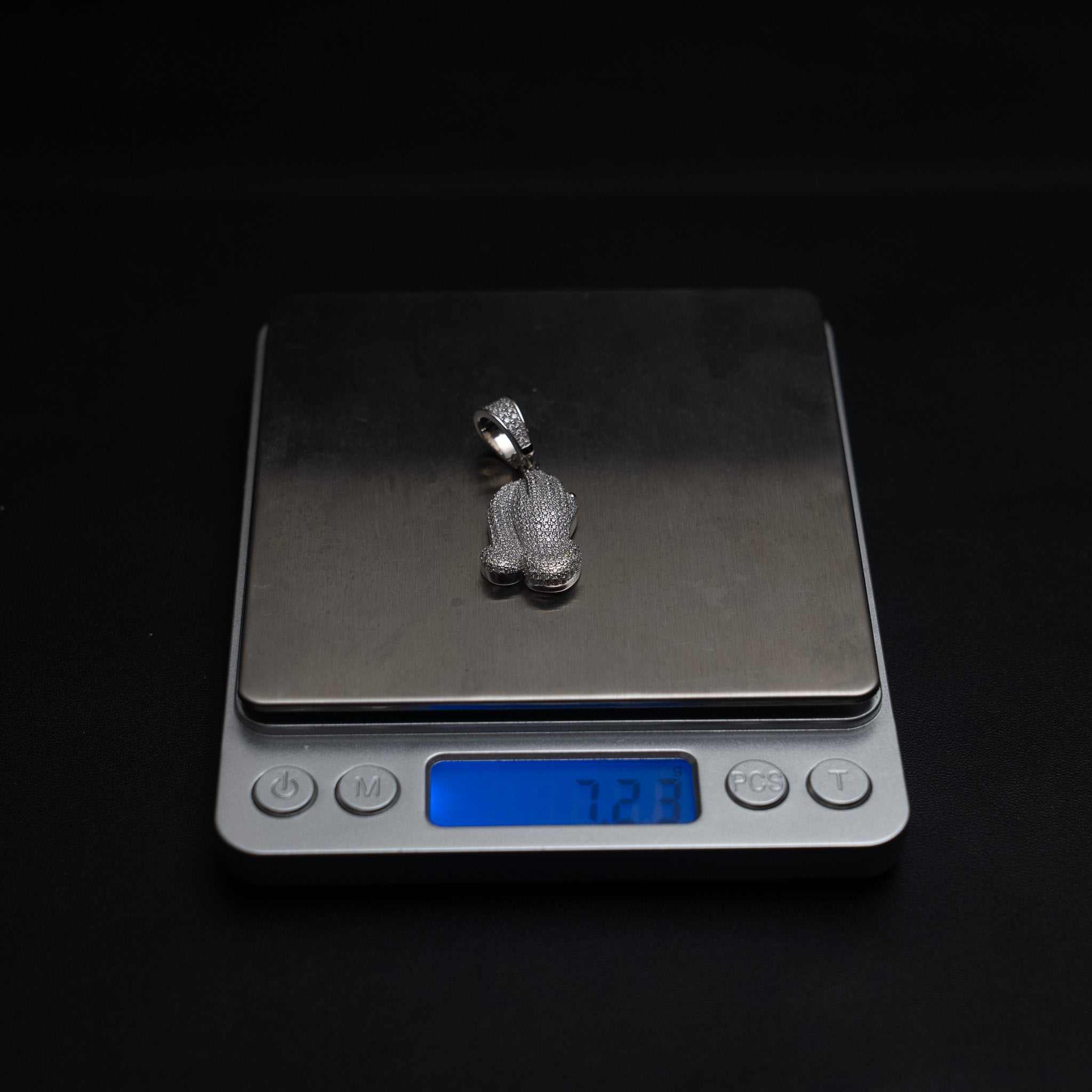 Moissanite 925 Silver Praying Hands Pendant