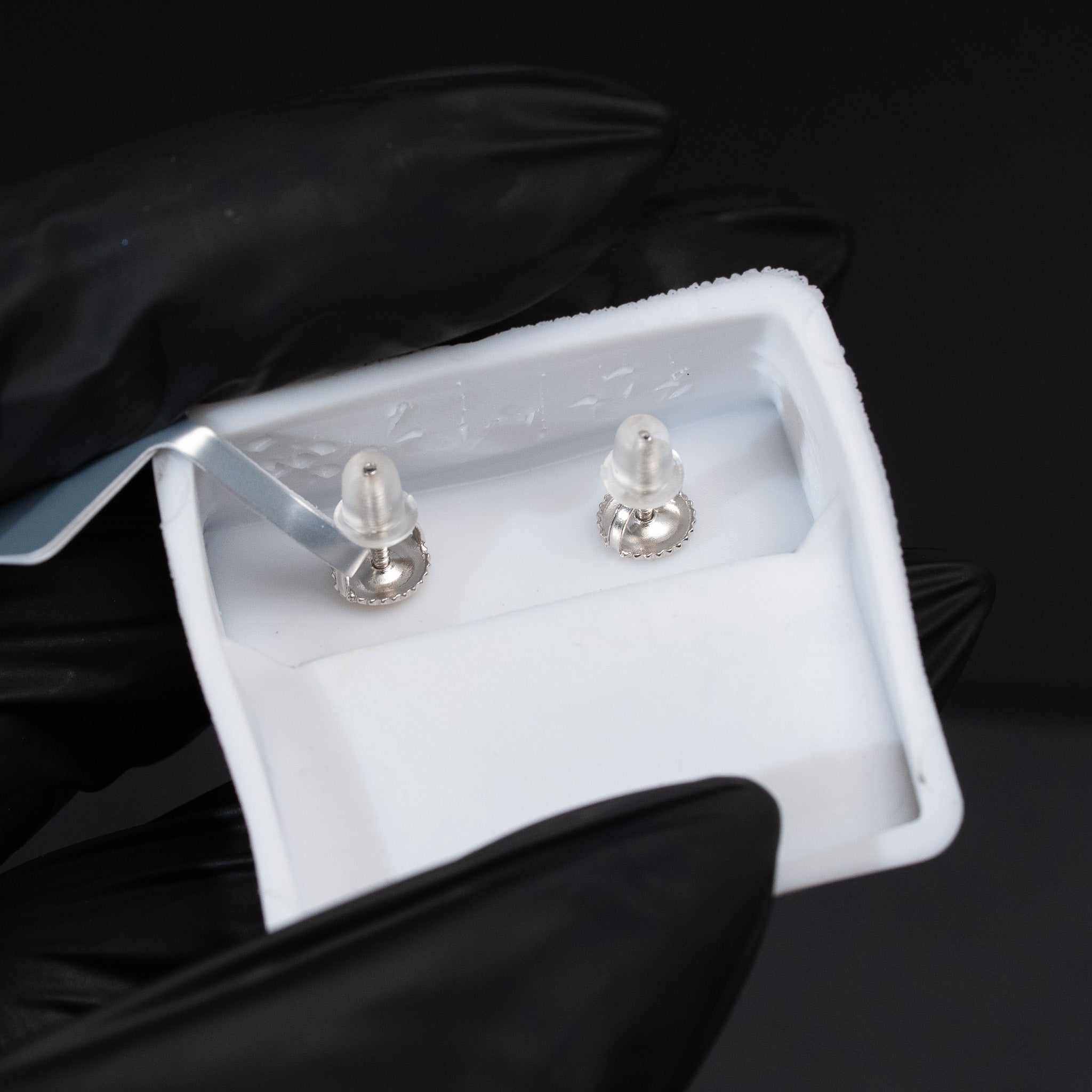 Moissanite Square Kite Earrings 925 Sterling Silver Screw Back