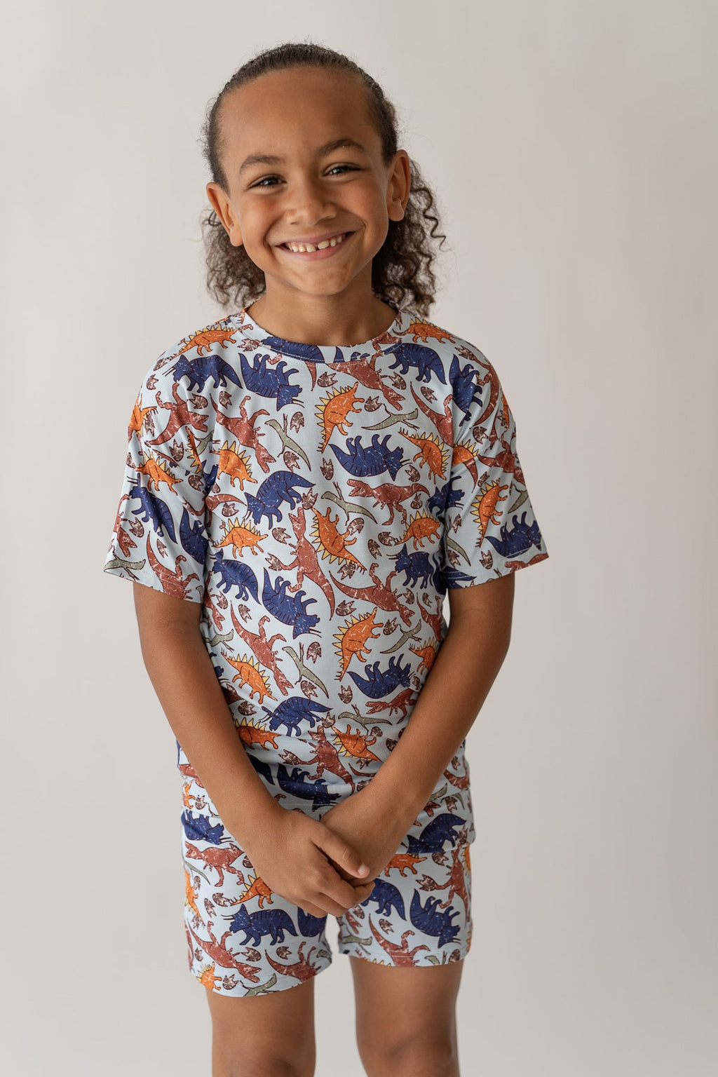 Blue Dino Boys Casual Day Set