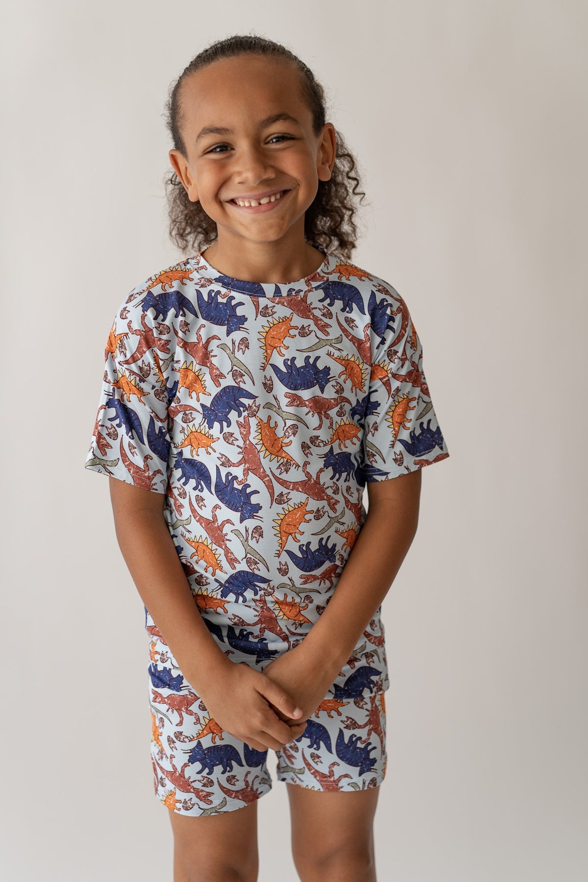 Blue Dino Boys Casual Day Set