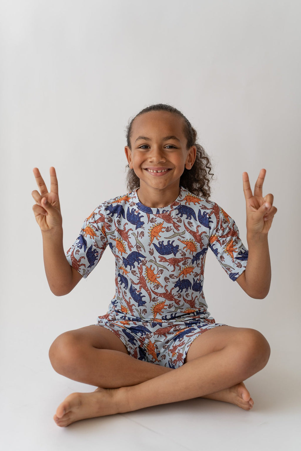 Blue Dino Boys Casual Day Set