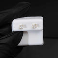 Moissanite 0.35 TCW Princess Cut Square Stud Earrings 925 Sterling Silver Screw Back