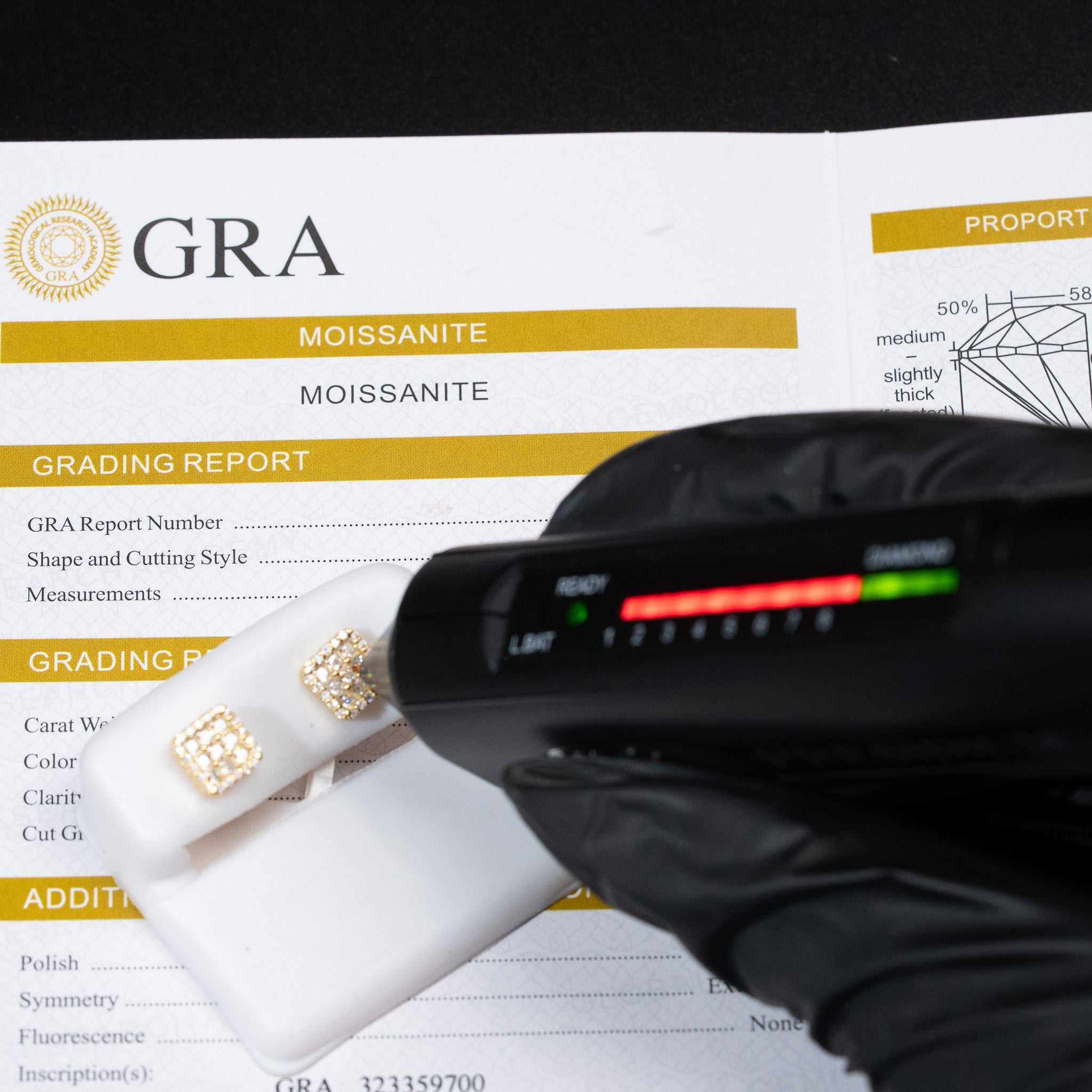 Moissanite Square Screw Back Stud Earrings 925 Sterling Silver