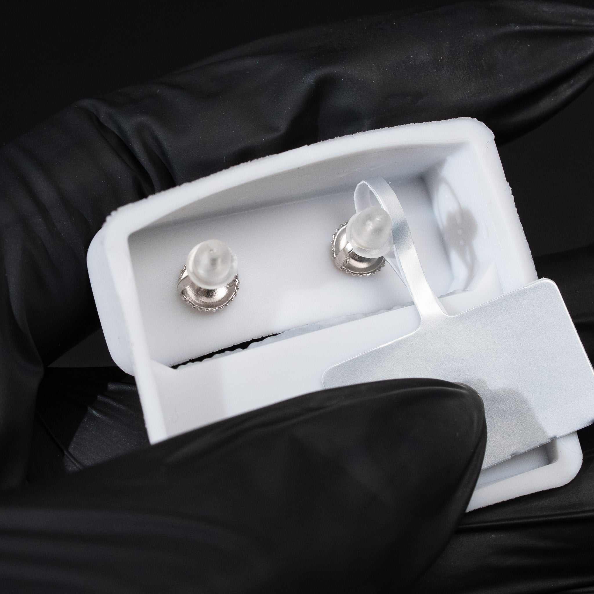 Moissanite Flower Stud Earrings 925 Sterling Silver Screw Back