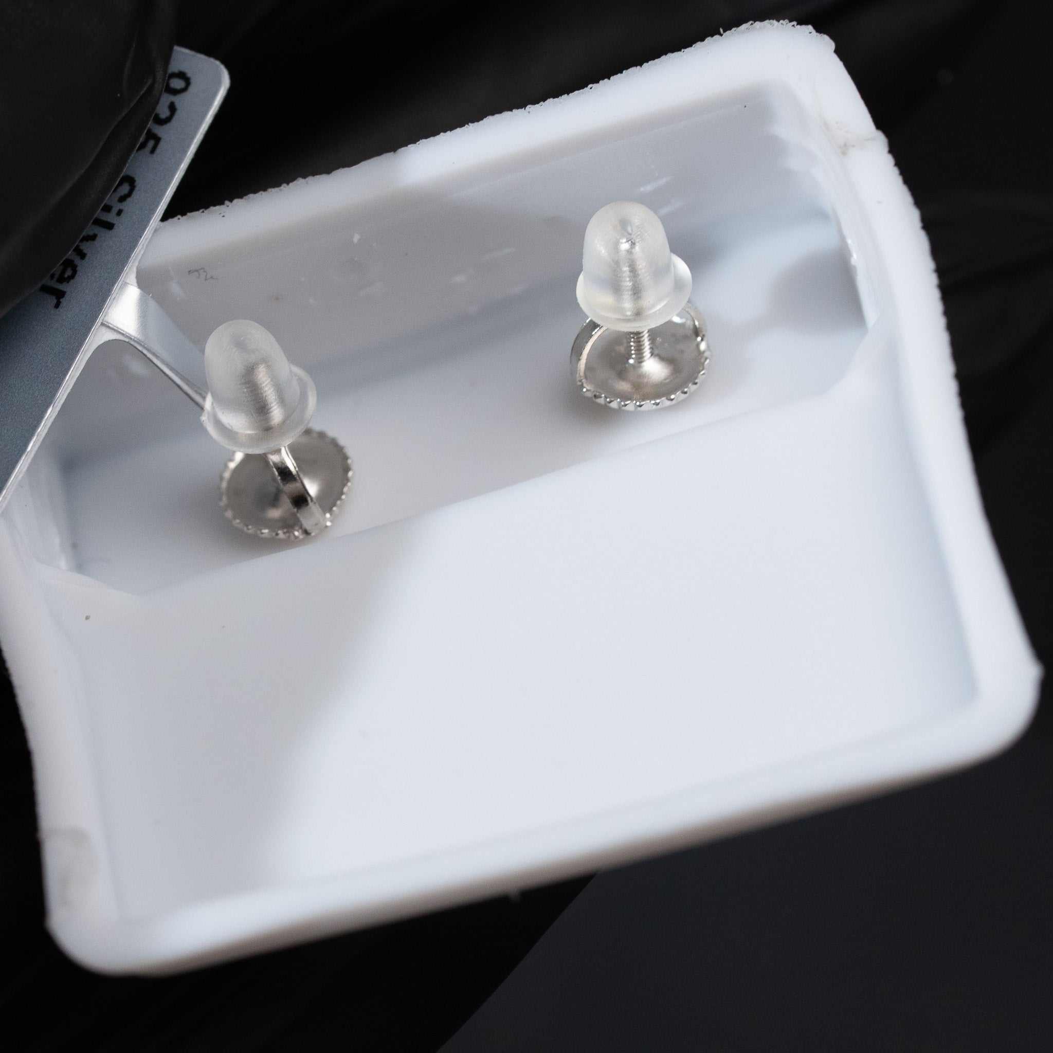 Moissanite Round Nugget Stud Earrings 925 Sterling Silver Screw Back